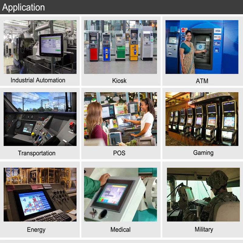 Linux Embedded All In One PC 10.1 inch industrial touch screen panel pc with Lan Port RJ45 RS232