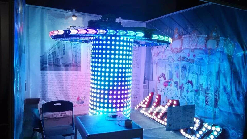 RGB SMD 5050 Pixel LED Module 35mm 9 LEDs UCS1903 Waterproof IP67 Full Color Lights 12V 24V for Amusement Ride Funfair