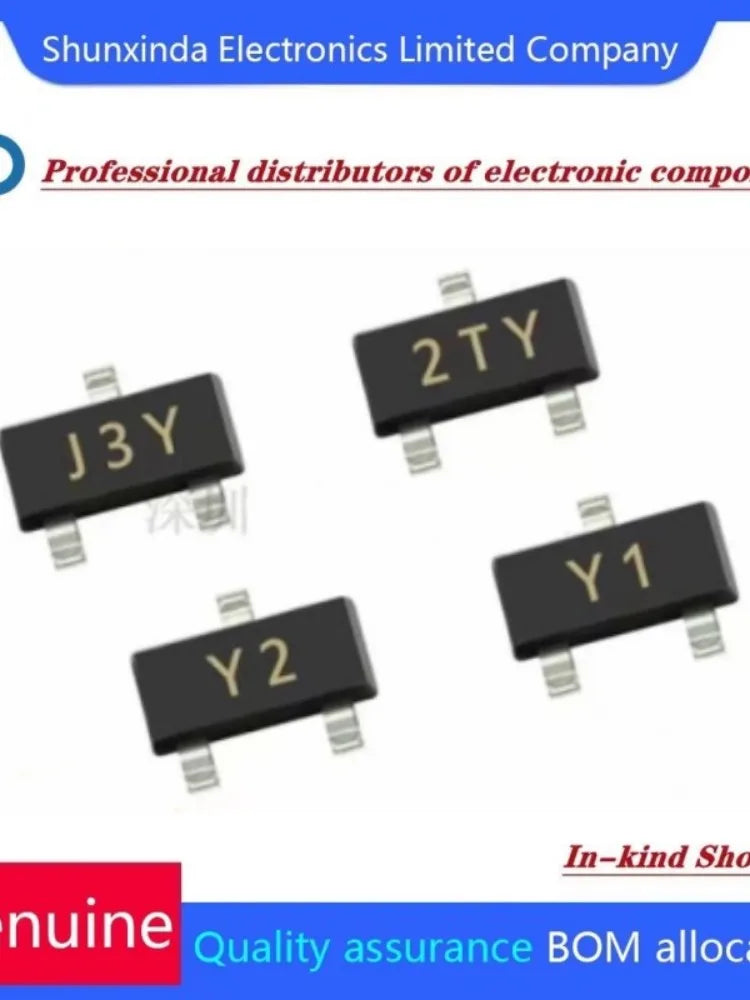 50PCS/lot S8050 S8550 SS8050 SS8550 SOT23 J3Y 2TY Y1 Y2 SMD Transistor SOT-23