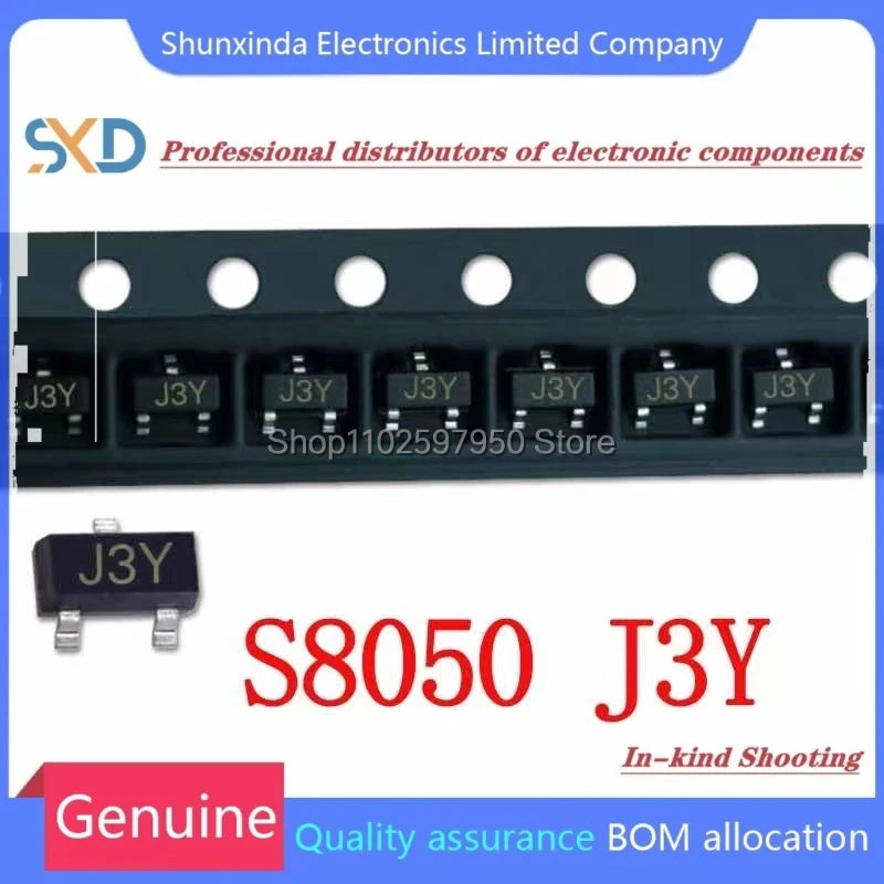 50PCS/lot S8050 S8550 SS8050 SS8550 SOT23 J3Y 2TY Y1 Y2 SMD Transistor SOT-23