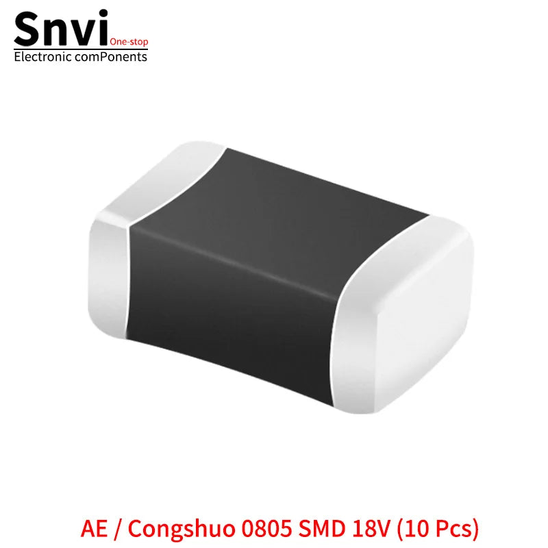 SMD Varistors: 0402, 0603, 0805 (Voltage Ratings: 5.5V, 8V, 12V, 14V, 18V, 22V, 26V, 30V, 33V, 38V, 45V)