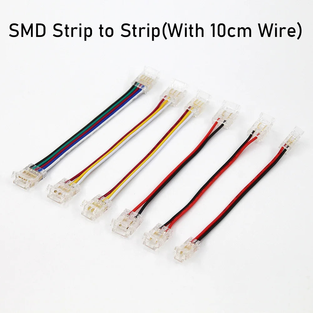 SMD LED Wire Connectors Strip To Strips Solderless Mini Buckle RGB Strips To Line Quick Terminal Block No Dark Area Connector