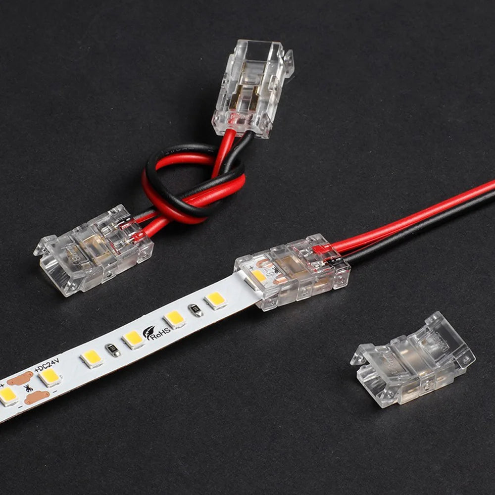 SMD LED Wire Connectors Strip To Strips Solderless Mini Buckle RGB Strips To Line Quick Terminal Block No Dark Area Connector