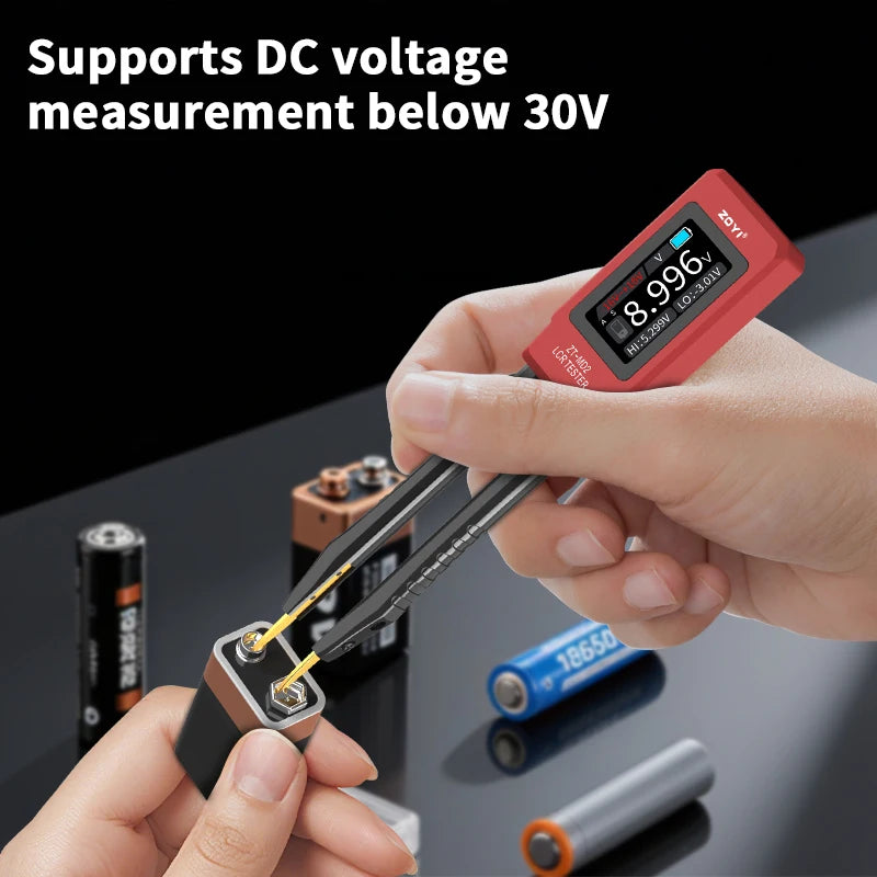ZOYI ZT-MD2 Automatic RLC/ESR Tester SMD Component Tweezers Multimeter Capacitance Resistance Meter for Electronic Component Tes