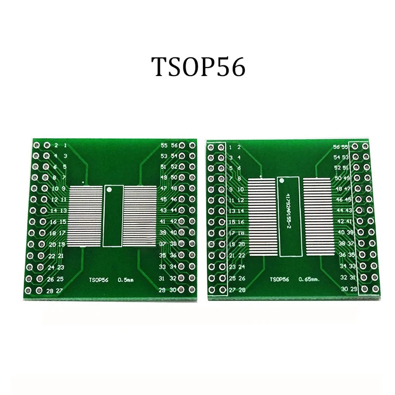 1PCS PCB Board SMD Turn To DIP  DFN10/EMSOP10 SOP  SSOP TSSOP 8 10 14 16 20 24 28 32 56SMT To DIP Adapter Converter Plate