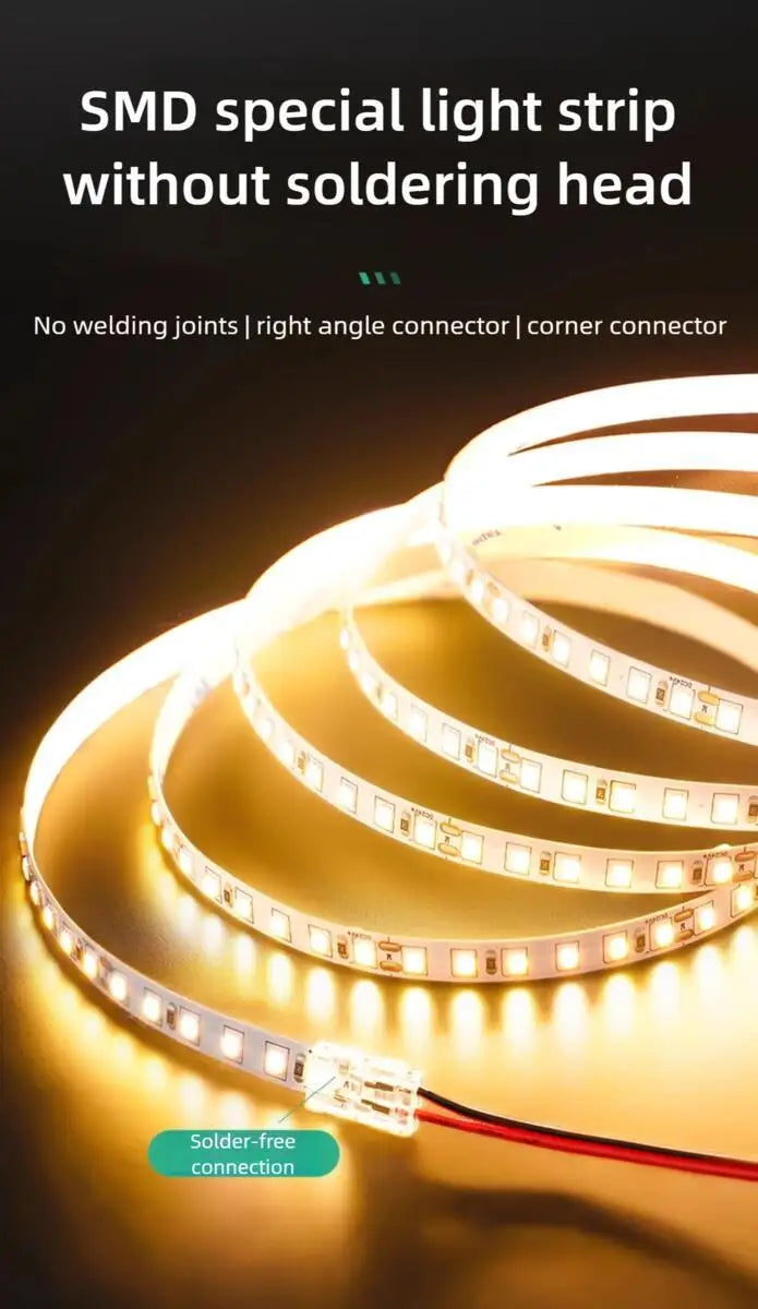SMD LED Wire Connectors Strip To Strips Solderless Mini Buckle RGB Strips To Line Quick Terminal Block No Dark Area Connector