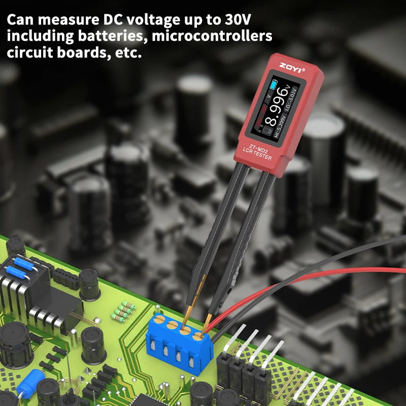 ZOYI ZT-MD2 Automatic RLC/ESR Tester SMD Component Tweezers Multimeter Capacitance Resistance Meter for Electronic Component Tes