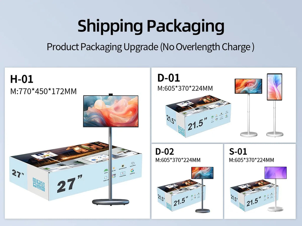 Smart Led Display Screen 64Gb 6000Mah Mobile Lcd Display 21.5" Portable Tv On Wheels Android Tablet Pc Electronics Smart Tv