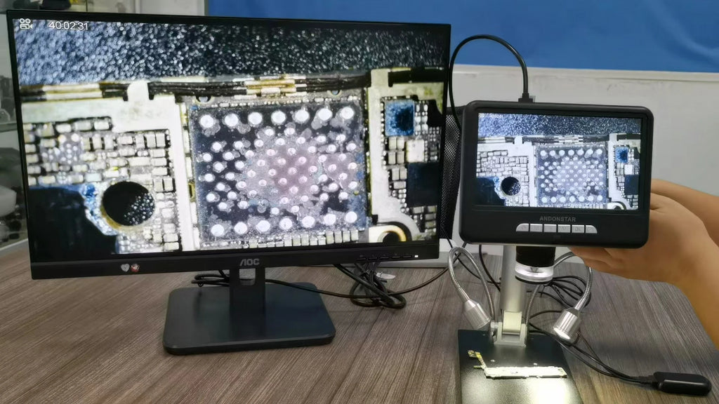 7Inch Screen  Digital Microscope 2MP 1080P Electronic Microscope For Soldering Long Object Distance For Cell Phone Repair Tools