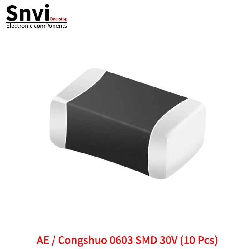 SMD Varistors: 0402, 0603, 0805 (Voltage Ratings: 5.5V, 8V, 12V, 14V, 18V, 22V, 26V, 30V, 33V, 38V, 45V)