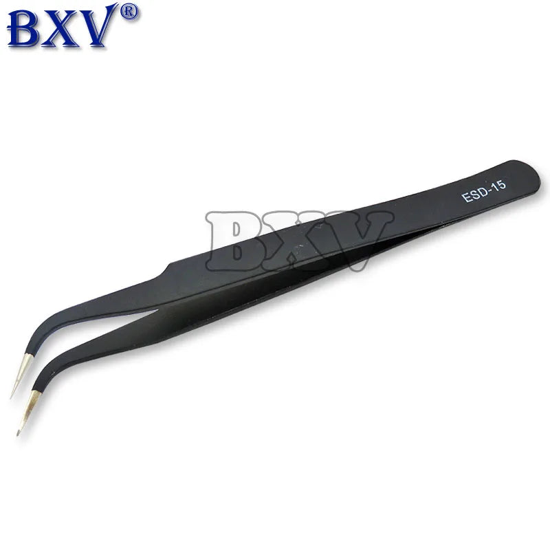 Ibuw VETUS BGA ESD Stainless Steel Antistatic Tweezers ESD-10 ESD-11 ESD-12 ESD-13 ESD-14 ESD-15  SMD Reworking Soldering Tools