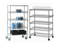 Carbon Steel SMT ESD SMD PCB Reel Storage Shelving Rack Trolley Cart