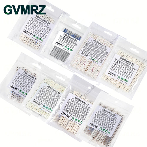 0402 0603 0805 1206 SMD Ceramic Capacitor Assorted Kit 1pF - 10uF 100PF 10NF 100NF 0.47UF 1UF Chip Capacitance Set