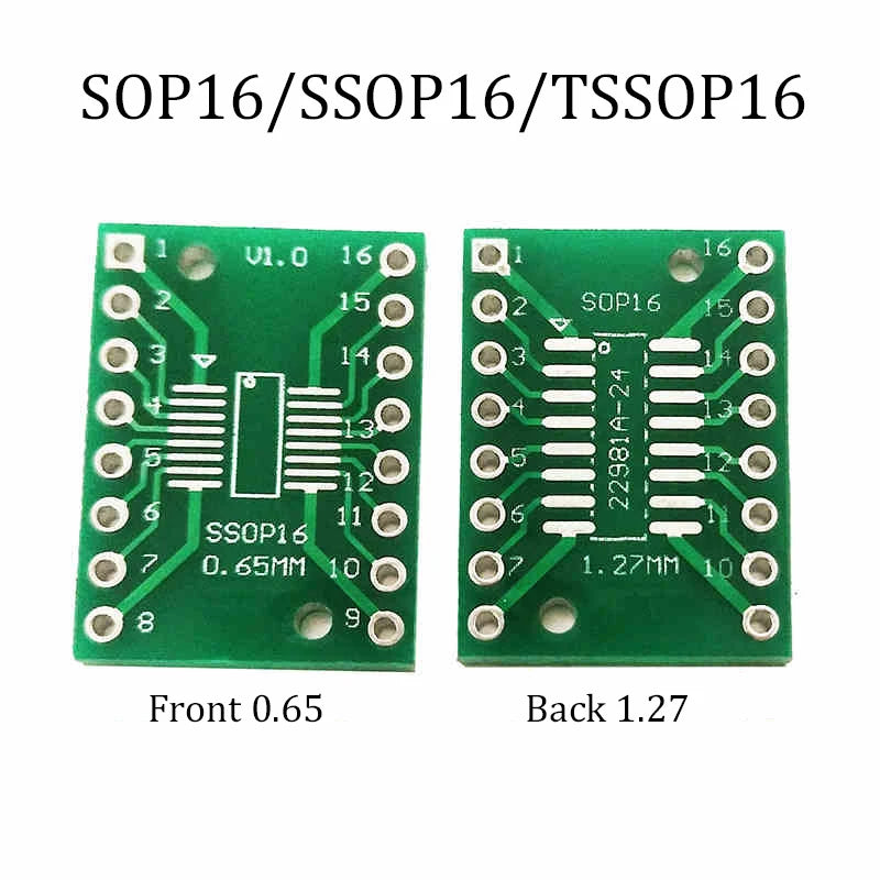 1PCS PCB Board SMD Turn To DIP  DFN10/EMSOP10 SOP  SSOP TSSOP 8 10 14 16 20 24 28 32 56SMT To DIP Adapter Converter Plate