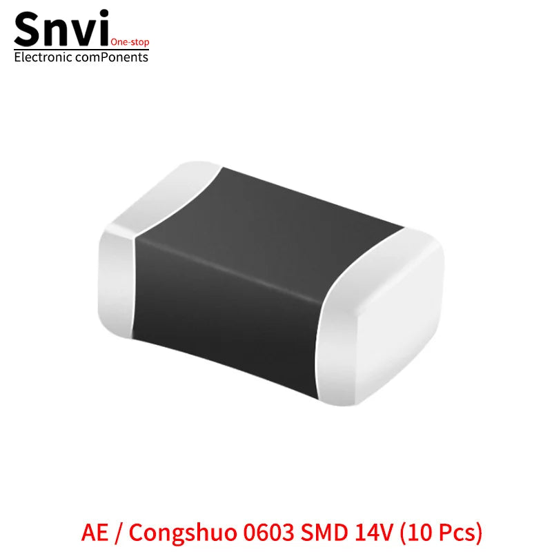 SMD Varistors: 0402, 0603, 0805 (Voltage Ratings: 5.5V, 8V, 12V, 14V, 18V, 22V, 26V, 30V, 33V, 38V, 45V)
