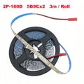 2Pin 3Pin Constant Current LED Strip SMD2835 200D/M 180D/M 5B10Cx2 5B9Cx2 3000K+6500K 3 Colors 7mm Width For Indoor Chandelier