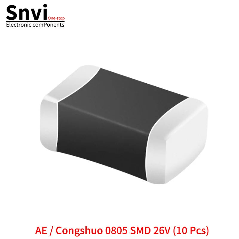 SMD Varistors: 0402, 0603, 0805 (Voltage Ratings: 5.5V, 8V, 12V, 14V, 18V, 22V, 26V, 30V, 33V, 38V, 45V)