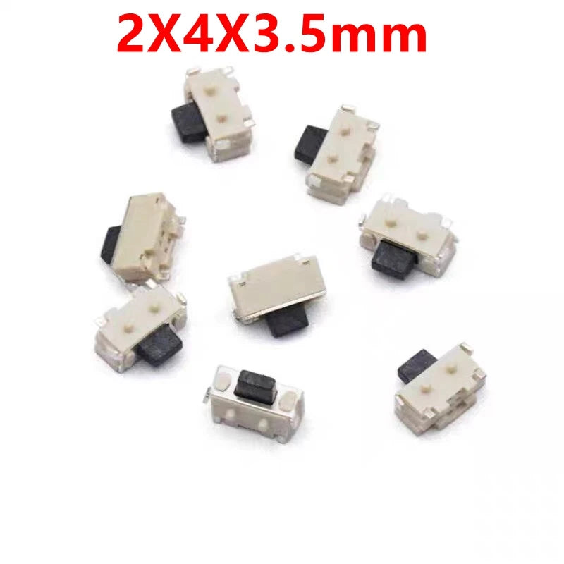 10pcs/lot 2x4x3.5 2*4*3.5 MM micro SMD Tact Switch side button Switch phone button