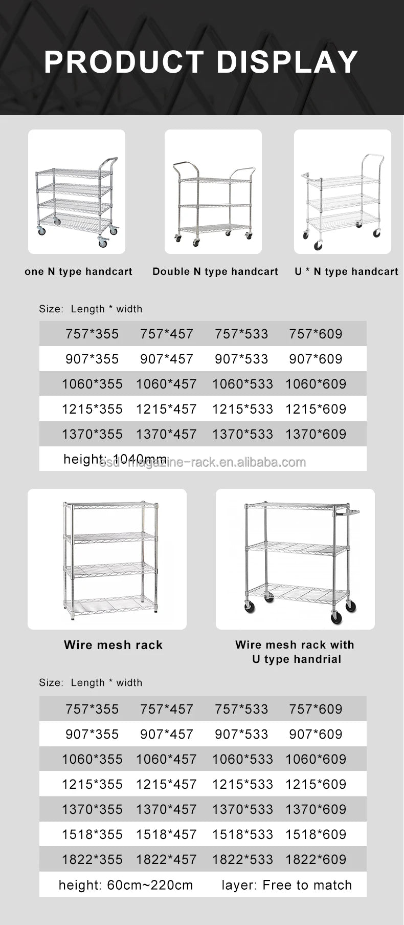 Carbon Steel SMT ESD SMD PCB Reel Storage Shelving Rack Trolley Cart