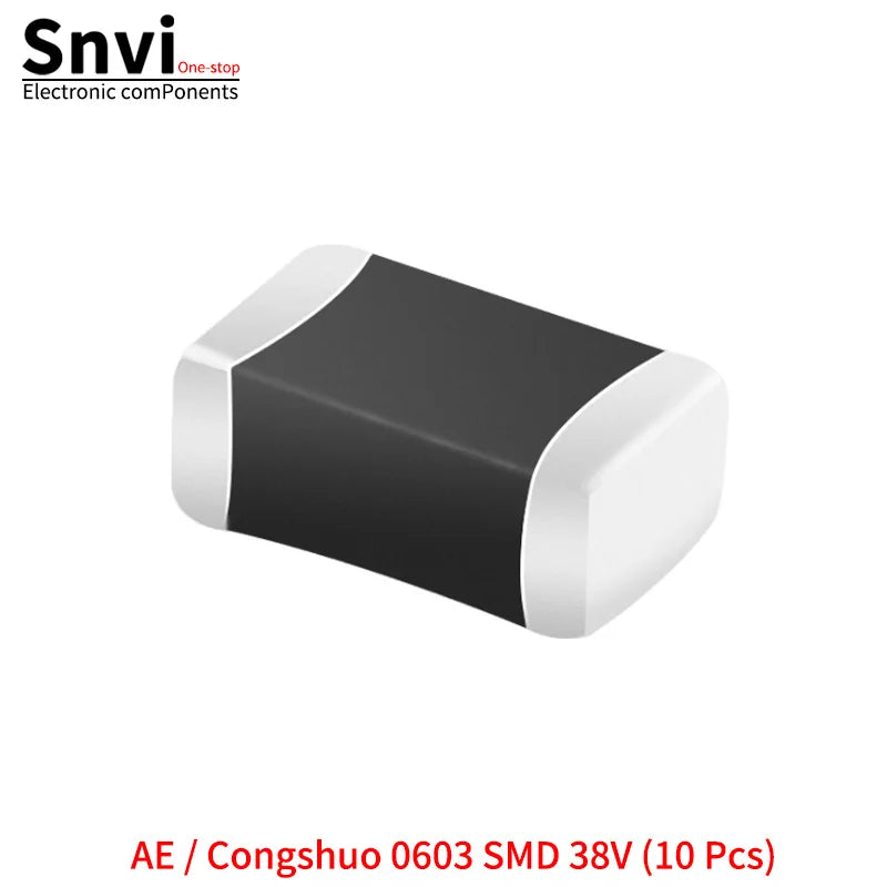 SMD Varistors: 0402, 0603, 0805 (Voltage Ratings: 5.5V, 8V, 12V, 14V, 18V, 22V, 26V, 30V, 33V, 38V, 45V)