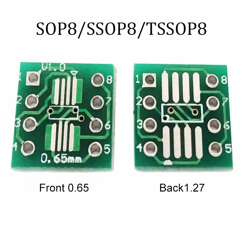 1PCS PCB Board SMD Turn To DIP  DFN10/EMSOP10 SOP  SSOP TSSOP 8 10 14 16 20 24 28 32 56SMT To DIP Adapter Converter Plate