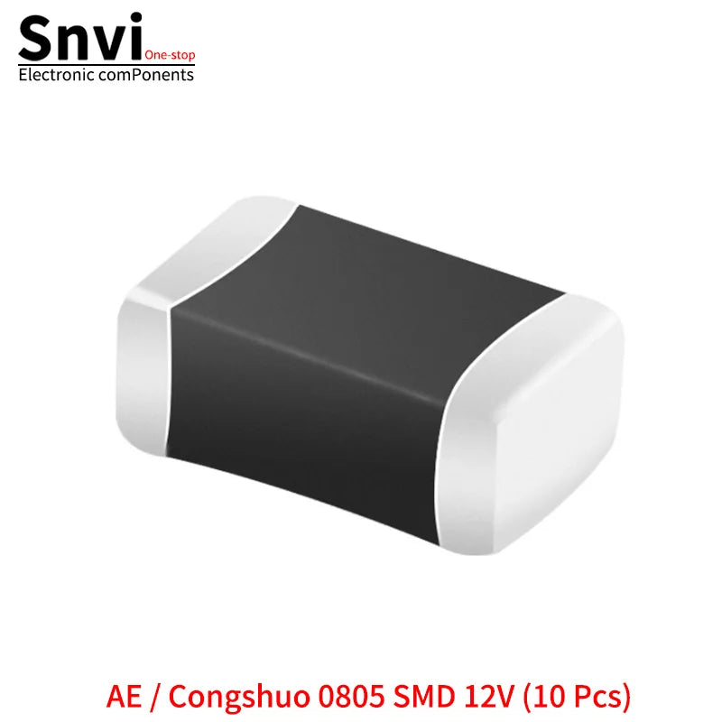 SMD Varistors: 0402, 0603, 0805 (Voltage Ratings: 5.5V, 8V, 12V, 14V, 18V, 22V, 26V, 30V, 33V, 38V, 45V)