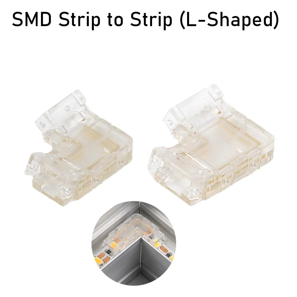 SMD LED Wire Connectors Strip To Strips Solderless Mini Buckle RGB Strips To Line Quick Terminal Block No Dark Area Connector
