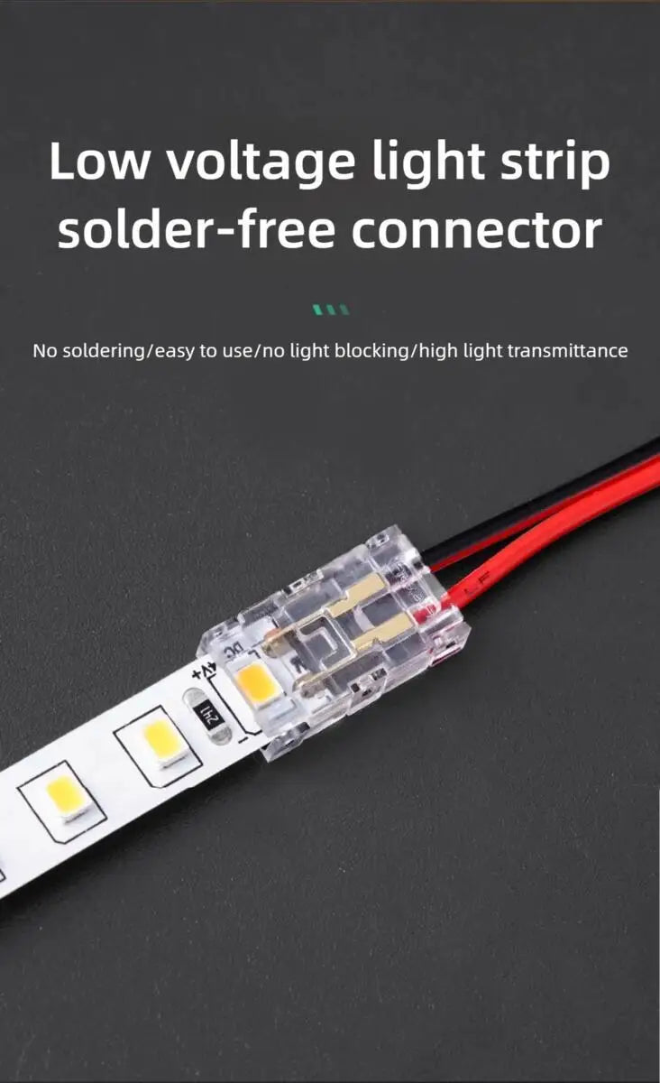 SMD LED Wire Connectors Strip To Strips Solderless Mini Buckle RGB Strips To Line Quick Terminal Block No Dark Area Connector