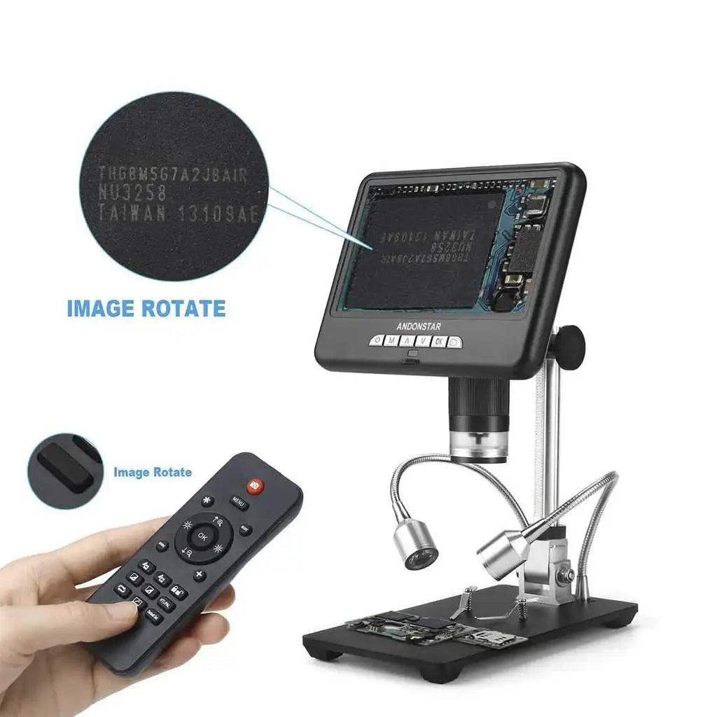7Inch Screen  Digital Microscope 2MP 1080P Electronic Microscope For Soldering Long Object Distance For Cell Phone Repair Tools