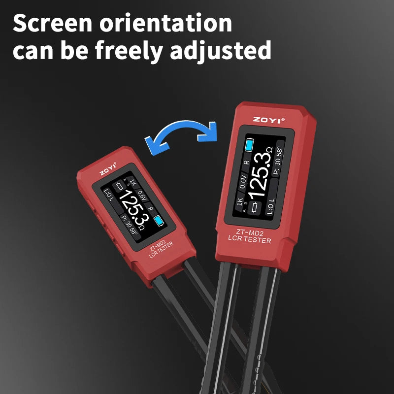 ZOYI ZT-MD2 Automatic RLC/ESR Tester SMD Component Tweezers Multimeter Capacitance Resistance Meter for Electronic Component Tes