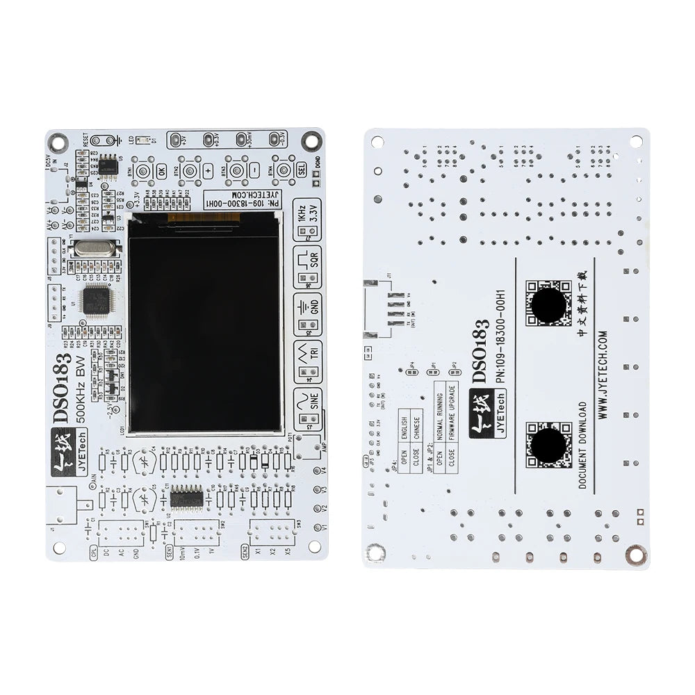 DSO183 DC 5V DIY Digital Oscilloscope Kit 0-500kHz Oscilloscope Electronic Soldering Kit Type-C Interface Suitable for Teaching
