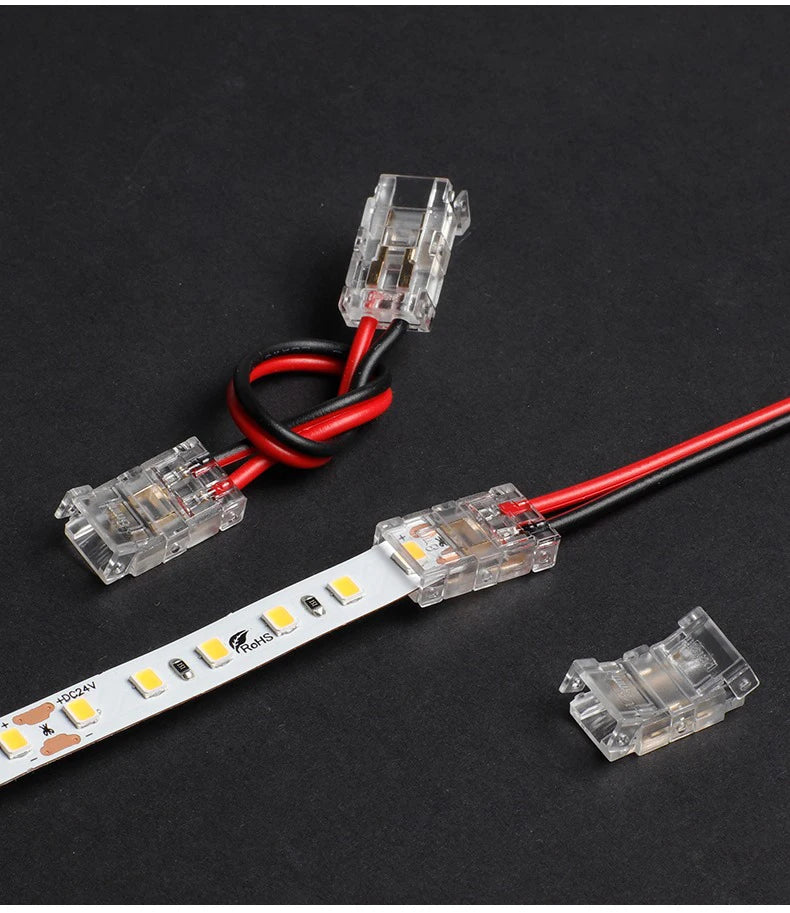 SMD LED Wire Connectors Strip To Strips Solderless Mini Buckle RGB Strips To Line Quick Terminal Block No Dark Area Connector