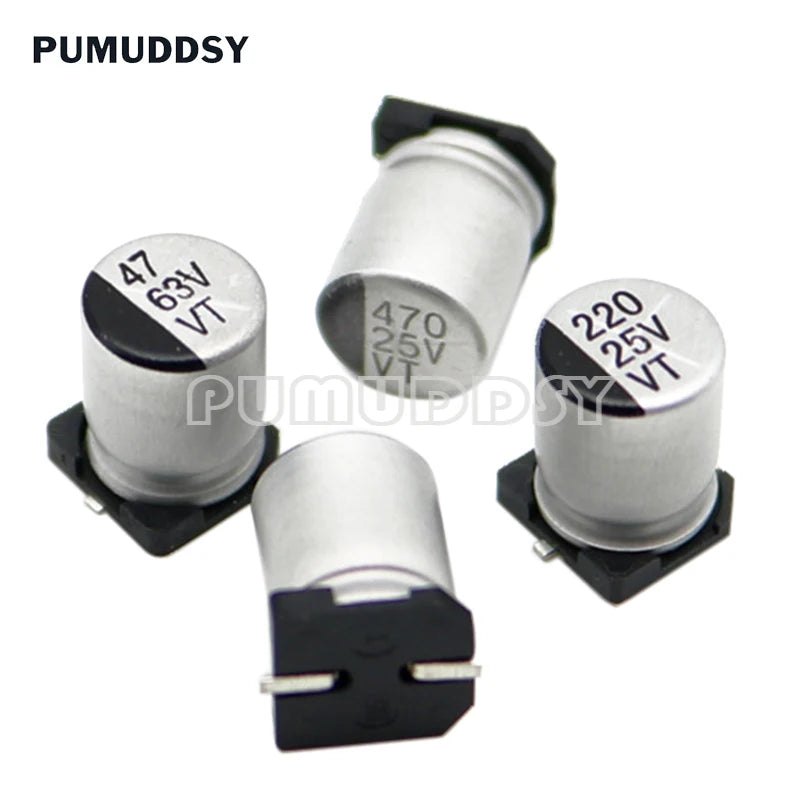 10pcs SMD Electrolytic Capacitor Aluminum 6.3V 10V 16V 25V 35V 50V 1UF 2.2UF 4.7UF 10UF 47UF 100UF 220UF 330UF 470UF 680UF