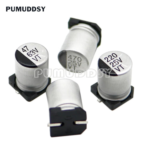 10pcs SMD Electrolytic Capacitor Aluminum 6.3V 10V 16V 25V 35V 50V 1UF 2.2UF 4.7UF 10UF 47UF 100UF 220UF 330UF 470UF 680UF