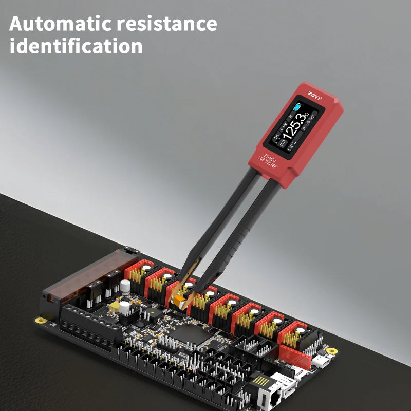 ZOYI ZT-MD2 Automatic RLC/ESR Tester SMD Component Tweezers Multimeter Capacitance Resistance Meter for Electronic Component Tes