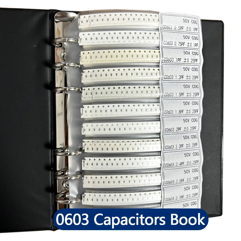 Capacitors Kit SMD Capacitor Sample Book 0201 0402 0603 0805 1206 Assortment Pack 51/80/90/92values DIY 25 50 pcs