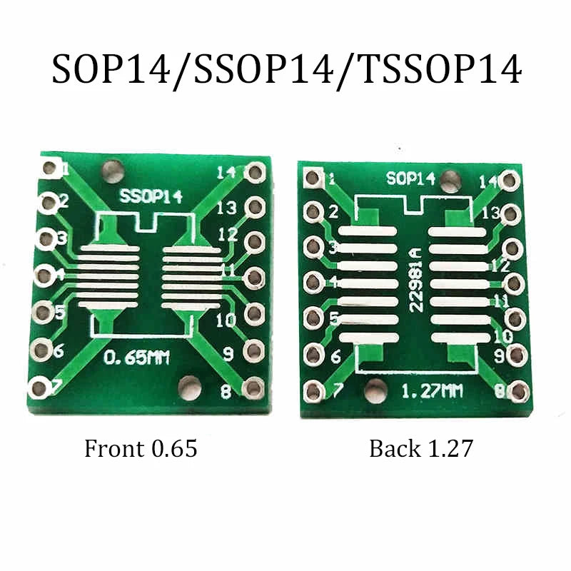 1PCS PCB Board SMD Turn To DIP  DFN10/EMSOP10 SOP  SSOP TSSOP 8 10 14 16 20 24 28 32 56SMT To DIP Adapter Converter Plate