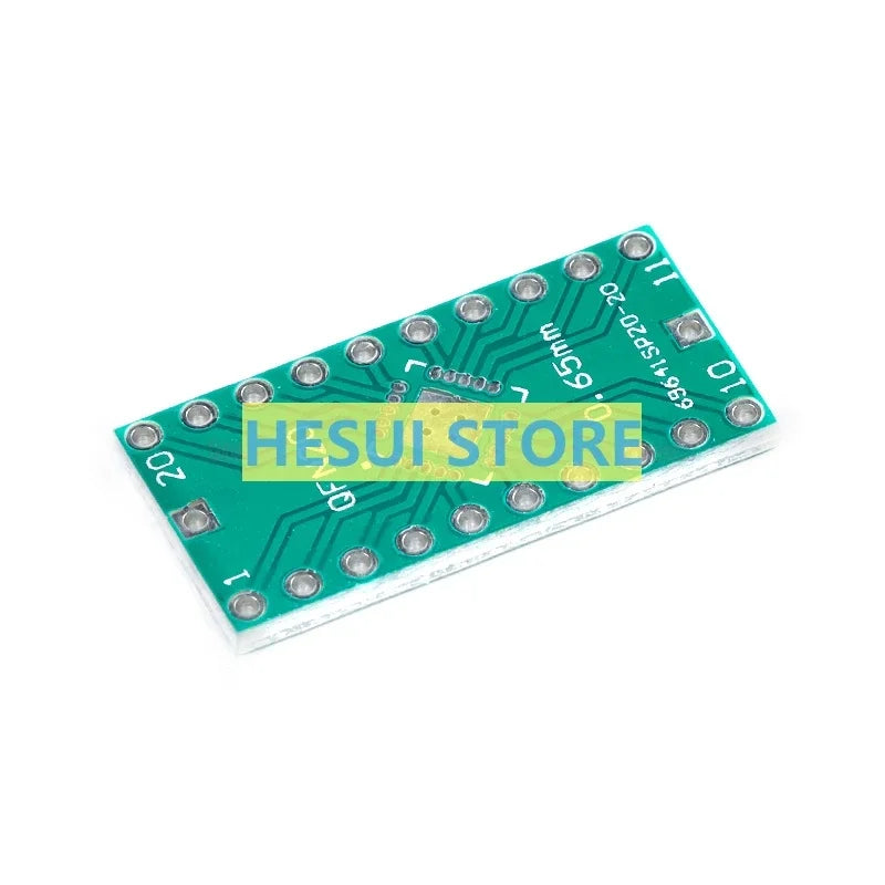 QFN20 adapter SMD to DIP 0.5/0.65mm spacing IC test board