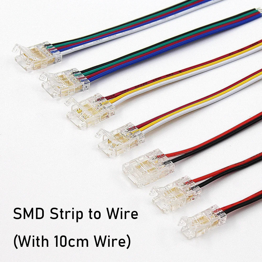SMD LED Wire Connectors Strip To Strips Solderless Mini Buckle RGB Strips To Line Quick Terminal Block No Dark Area Connector